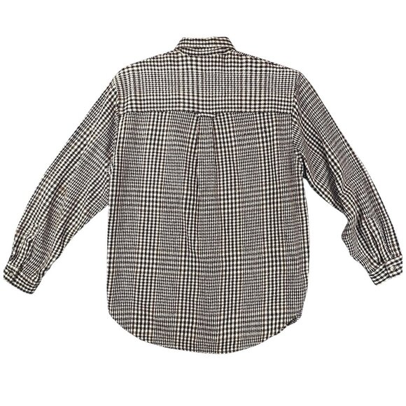 VTG Legal Jeans Mens Med Shirt Jacket Mid-Weight Houndstooth Plaid Button Up 90s - Picture 2 of 7